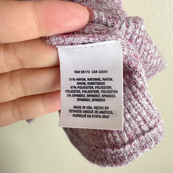 Maeve by Anthropologie Maroon Purple Heathered Harlan Knit Tank Top - Large - Picture 4 of 8